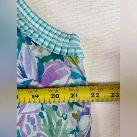 NEW Sunny Oceans sleeveless sheath dress w/ contrast print pleated trim size XL - Picture 4 of 9